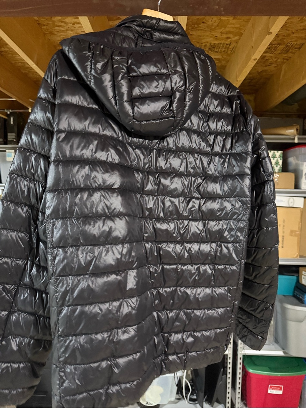 Calvin Klein Men's Black Quilted Hooded Puffer Jacket